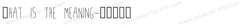 What is the meaning字体转换